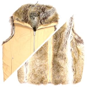 Weatherproof Garment Co Reversible Faux Fur Vest Lg